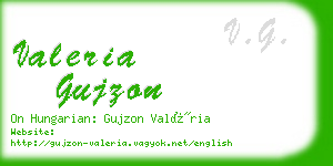 valeria gujzon business card